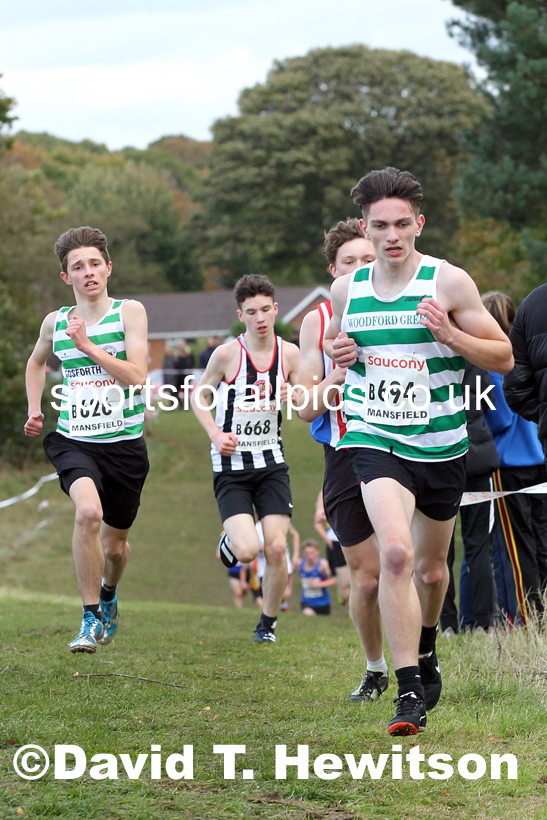 Mens under-17s 2021 National Cross Country Relays, Berry Hill Park, Mansfield. Photo: David T. Hewitson/Sports for All Pics